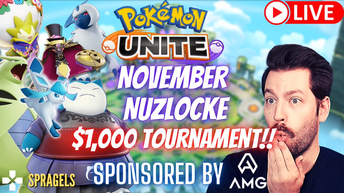 spragels's tweet photo. ZOROARK &amp; MEW GIVEAWAY!!!

RT ❤️ and follow to enter. Winners will be announced at the Pokémon Unite November Nuzlocke tomorrow and here on Twitter

More giveaways on stream!! Link below

Thanks to @PokemonUnite TCPi for giveaways and @AMGinfluence for sponsoring the tournament! https://t.co/5VAyWzYeQq