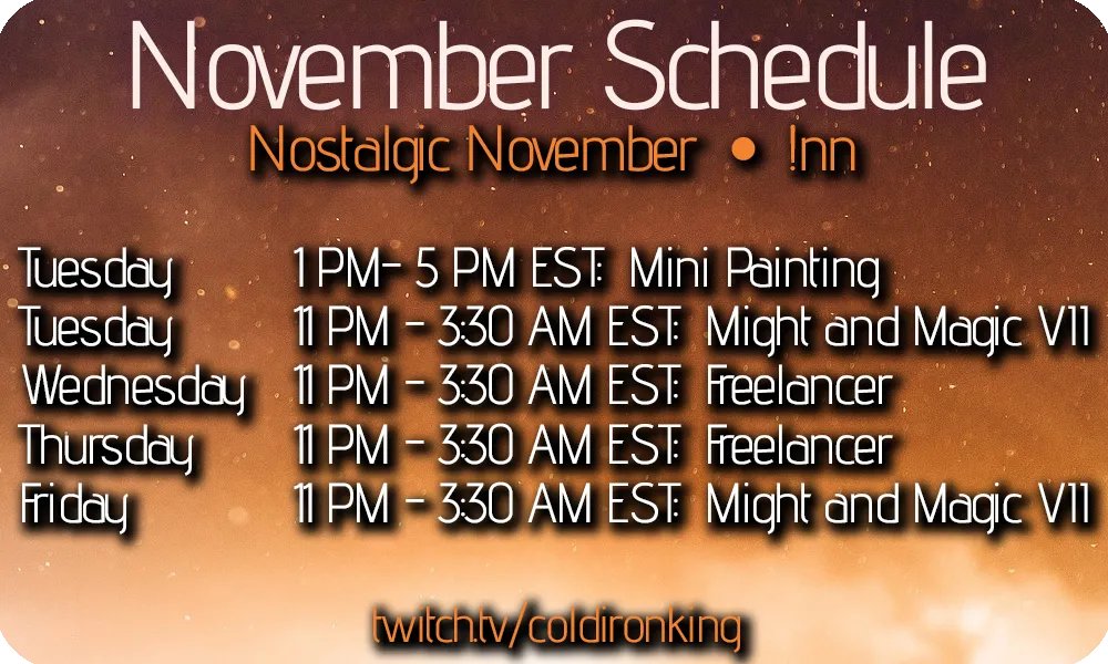 Doing some of my favourite games from growing up! They might not be the prettiest, but they've hearts of gold! Like me!

Maybe some old school XCom, Diablo, or Arcanum if we beat one of these games.