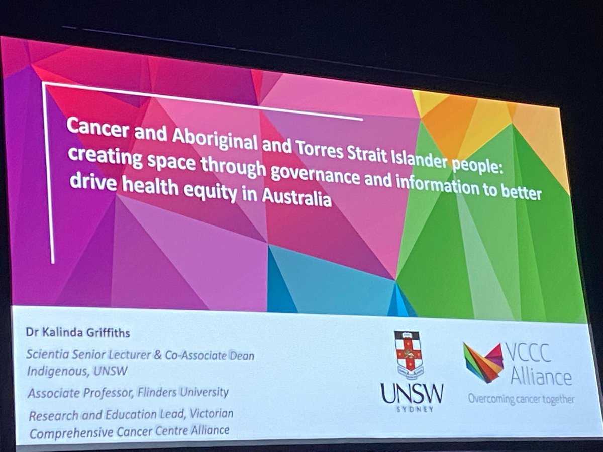 WCMICS (@wcmics) on Twitter photo At #COSA22: Tuned into this compelling presentation <a href="/Klick22/">A/Prof Kalinda Griffiths - PhD (Epi), MPH, BBMSc</a> this morning, #healthequity and #selfdetermination for #Aboriginal people affected by #cancer At #COSA22: Tuned into this compelling presentation <a href="/Klick22/">A/Prof Kalinda Griffiths - PhD (Epi), MPH, BBMSc</a> this morning, #healthequity and #selfdetermination for #Aboriginal people affected by #cancer