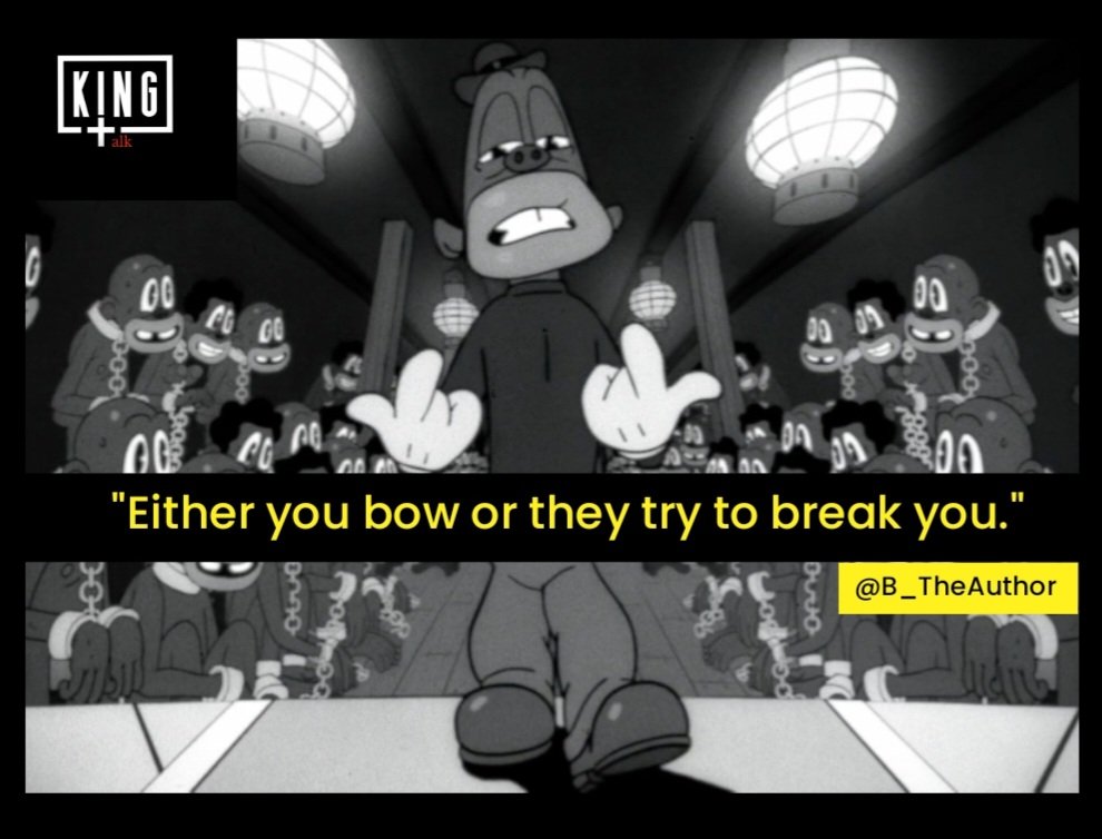 BrotherBas's tweet photo. Either you bow or they try to break you.

#KingTalk #Murica https://t.co/xfWyJkZ5Hg