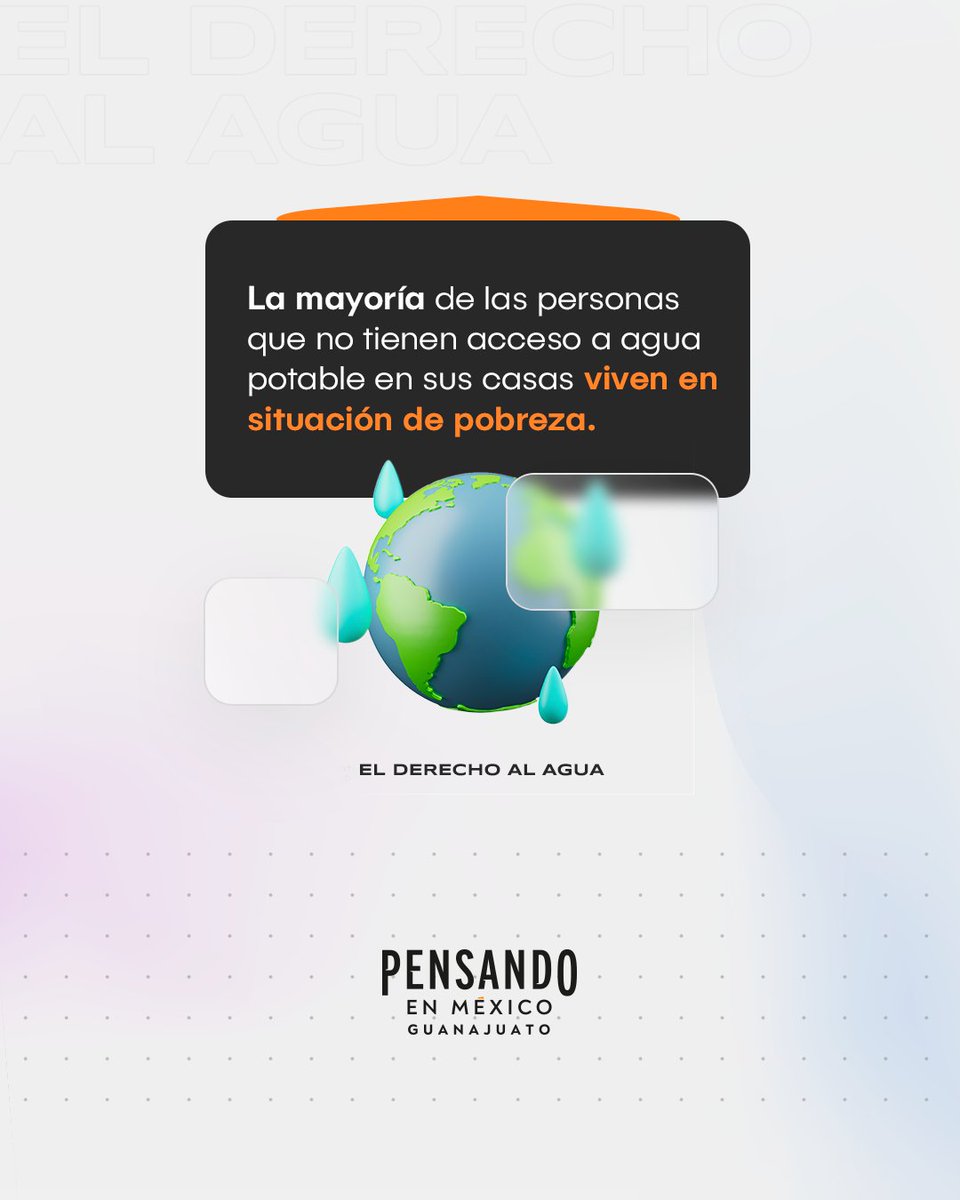 pensandoengto's tweet photo. La mayoría de las personas que no tienen acceso a agua potable en sus casas, viven en situación de pobreza. 
#PensandoenGuanajuato https://t.co/OYie0JbE8f