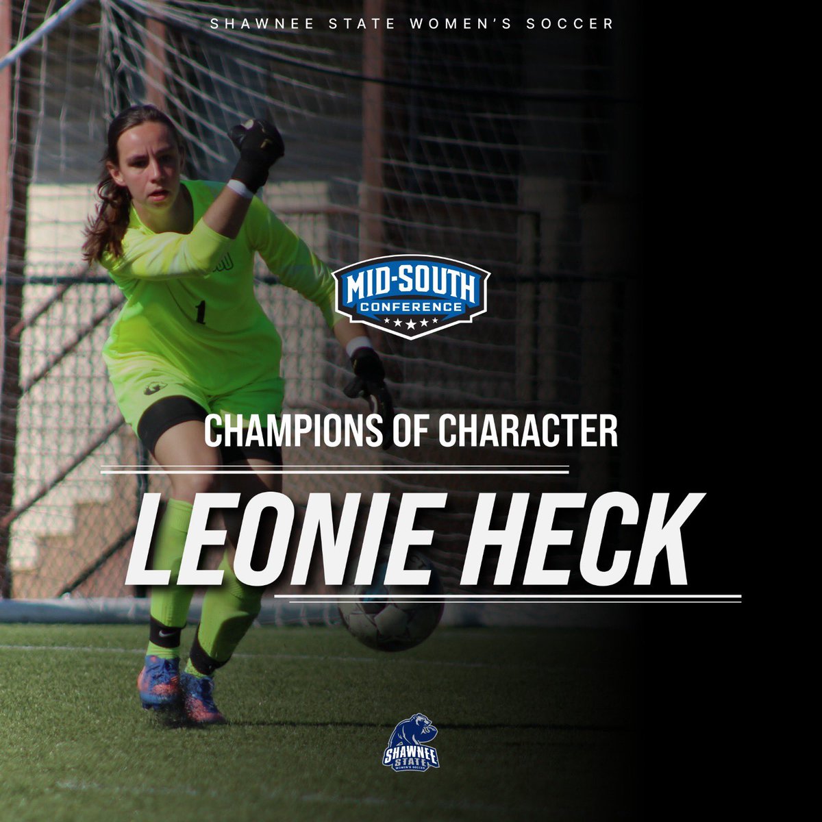 Congratulations to Leonie Heck for being nominated for MSC Champions of Character! #gobears