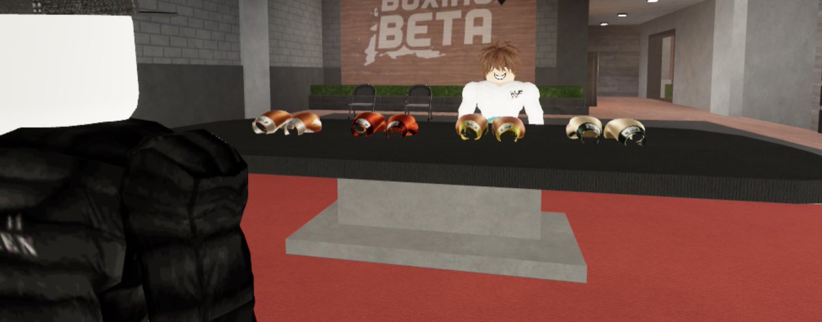 OfficialPBC_'s tweet photo. Dior and Tiedden have their gloves ready to go. Weigh ins tmr 7:00PM est ⚡️😤 #Robloxboxing #PBC281 #Boxing #Boxing #ROBLOX #RoBoxing https://t.co/3dBUWP4oU5
