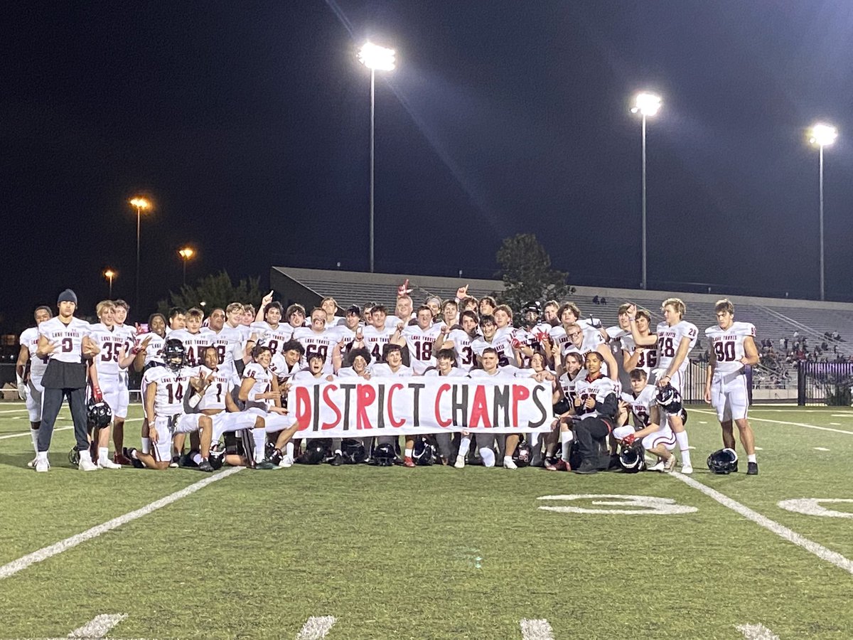 LTHSCavFootball's tweet photo. Big Congrats to our JV Black for beating Bowie 21-13 and taking The district! #brightfuture ⚫️🔴⚔️🏆 https://t.co/ODwDQUWCrL