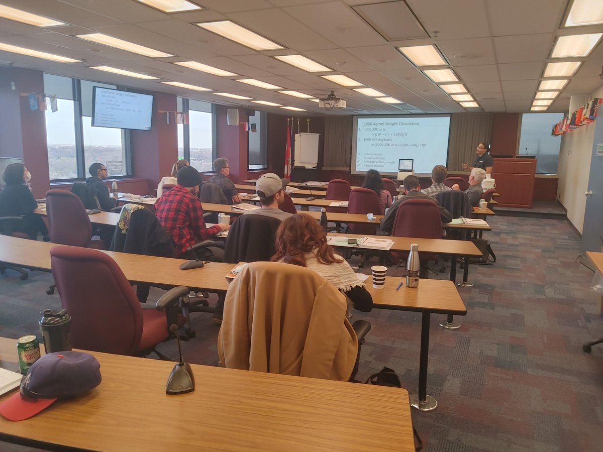 canadianbarley's tweet photo. Our 3 day Malt Academy is underway with a dozen participants from across western Canada here to learn about malt processing, brewing and the Canadian malting barley value chain. #backintheclassroom https://t.co/FGc0raTUuA