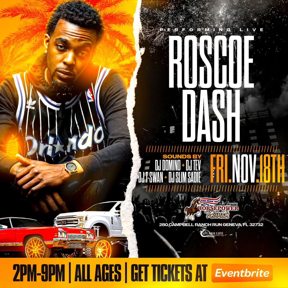 DollahDae's tweet photo. Got my whole team booked for 
Orlando Classic weekend ✨🌊
Friday November 18th 2pm-9pm
With Live performances from 🚨
@taymoneyduh @RichHomieQuan 
@Roscoedash @Anaya_LoveNote 
Meet us at the @InfoHorsepower 
Get tickets @eventbrite #linkinbio https://t.co/C82WbnA3bj