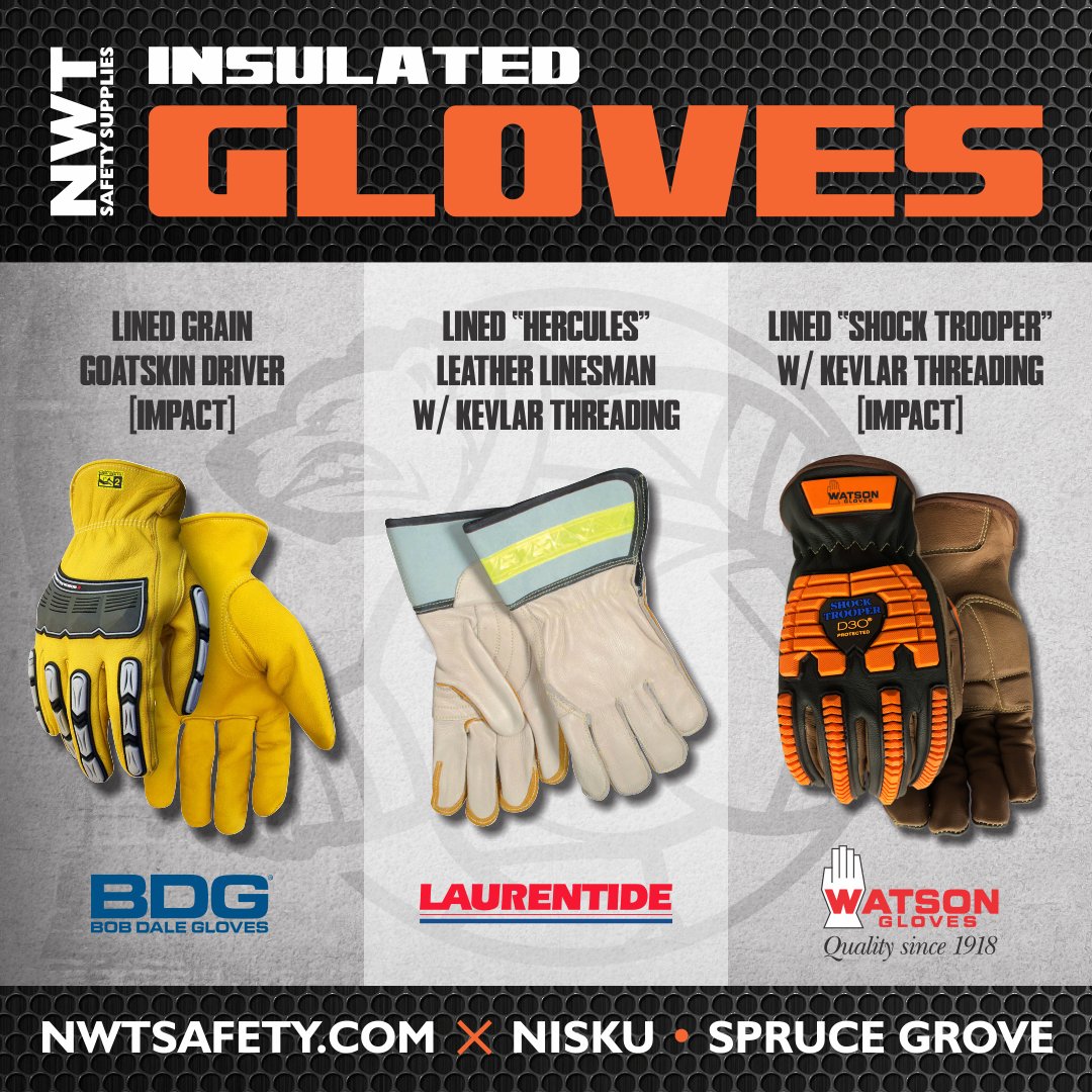 NWTSafety's tweet photo. Keep your hands warm and safe as winter approaches. We have a variety of insulated gloves to suit your needs. #SpruceGrove #Nisku #InsulatedGloves #WinterGloves https://t.co/ThJiHpQnUj