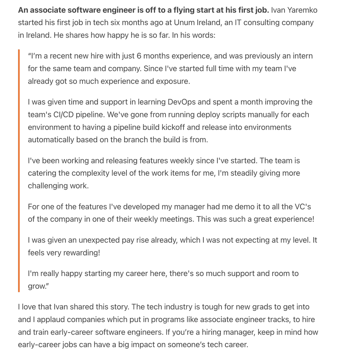 Gergely Orosz tweet media