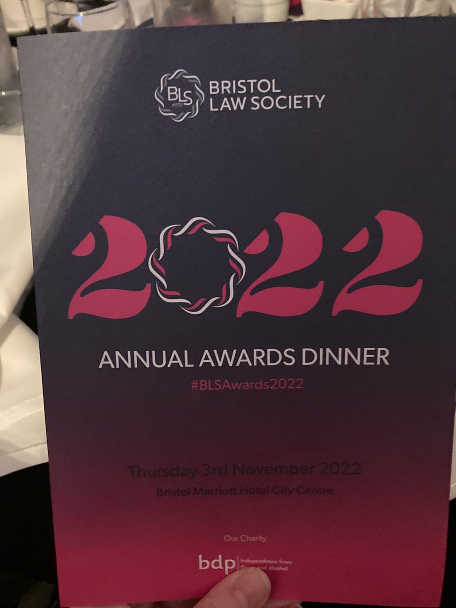 #blsawards2022 @BristolLawSoc Good luck to all those nominated for awards tonight! @irwinmitchell shortlisted in five categories 🤞🥳