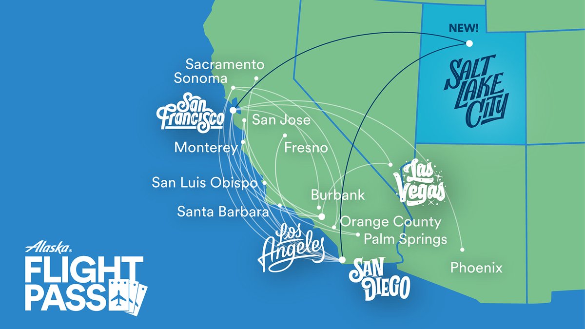 For a limited time, subscribe to a qualifying Flight Pass plan & receive Mileage Plan™ elite status through 2023. Flight Pass gives you frequent, flexible flights to destinations in CA, NV & AZ—plus our newest route to Salt Lake City. Sign up today: flightpass.alaskaair.com