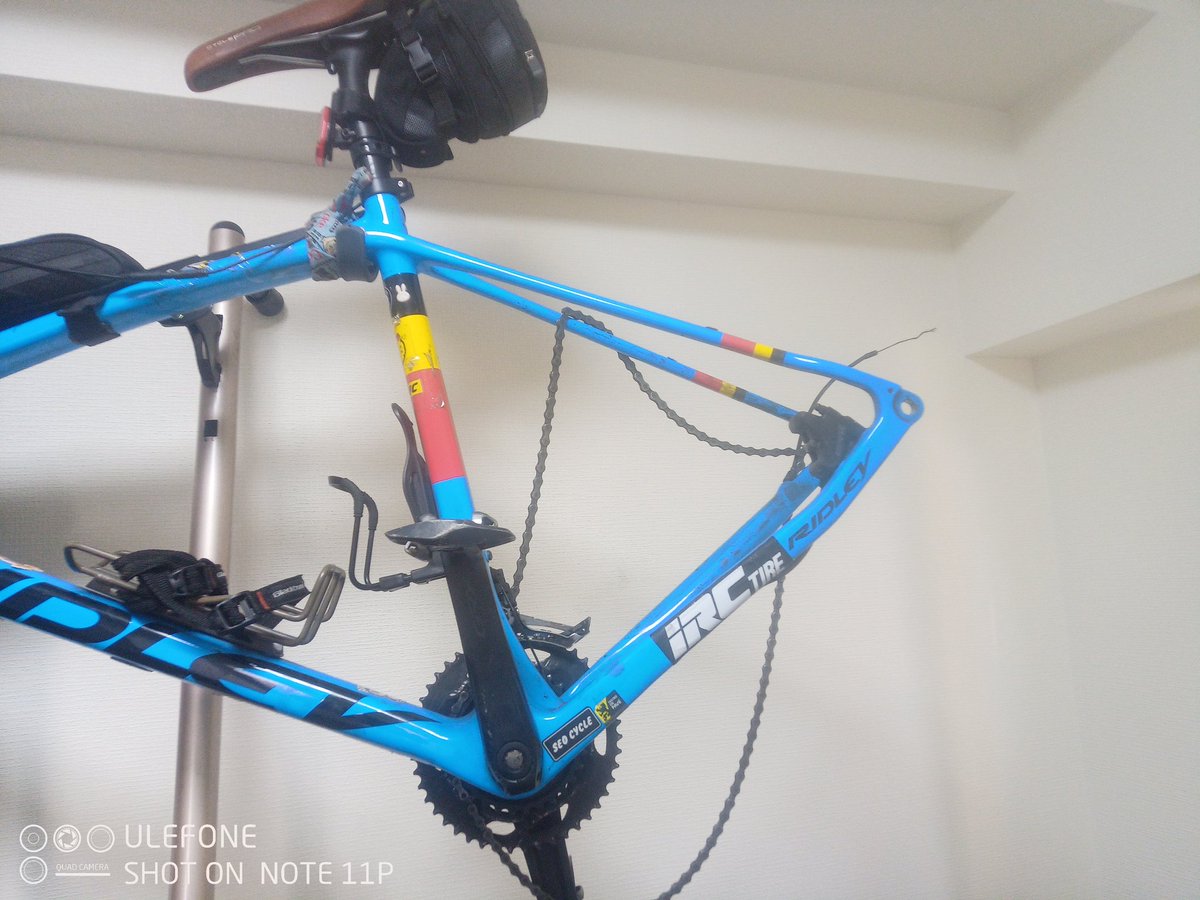 Wangree's tweet photo. しばらく、#RidleyKanzo さん乗れてないです。リアディレイラー買わないとなんですが、意外に高く、次の報酬待ちみたいな。
3回くらい飲みいかなきゃ多分大丈夫。😂
天気いいので、#NoaFast 乗ってきます。😃 https://t.co/9pc5ggX4fm