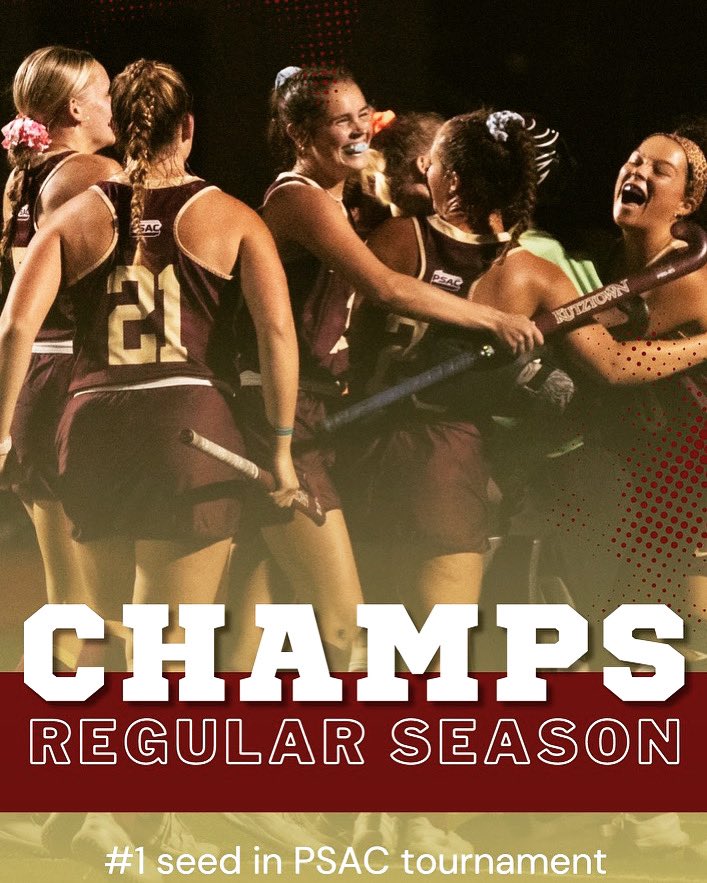 For the first time in school history, Kutztown field hockey has finished in first place in the regular season in the PSAC. We will be the No. 1 seed and host the PSAC Tournament.