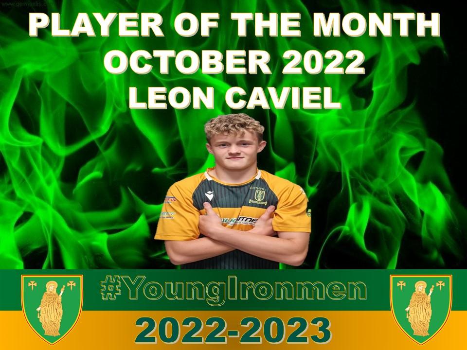 #TeamYouth
#PlayerOfTheMonth #October

Congratulations to young outside half Leon Caviel, winning player of the month for October. A nineteen point haul at the weekend, including two tries of his own, capping off a great month #WellDoneLeon 👌🏻

#YoungIronmen🖤💚💛
