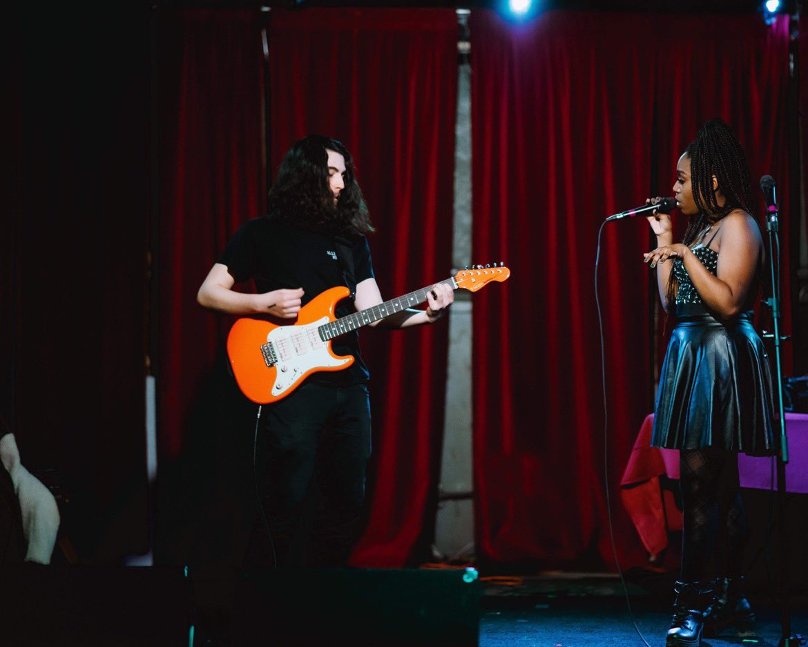 lavenderhazeco's tweet image. Meet Smac!: a funky duo composed of master guitarist Oscar Woodrich, and spectacular vocalist Maegan Jones. Inspired by legendary musicians Stevie Wonder, Earth, Wind, and Fire, and Erykah Badu, Smac! brings all the stank to the scene.