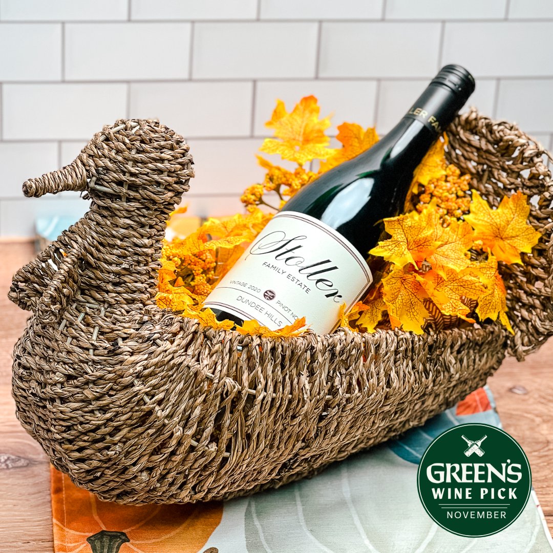 🍇NOV'S WINE PICK🍇 is @stollerwine Dundee Hills Pinot Noir

Why we❤️it
It’s an absolute bargain for $24.99! Rated 93pts by Wine Spectator, it offers a very expressive fruit profile &amp; tons of complex secondary notes such as mocha, cedar &amp; spice. Perfect 4 the #Thanksgiving table!