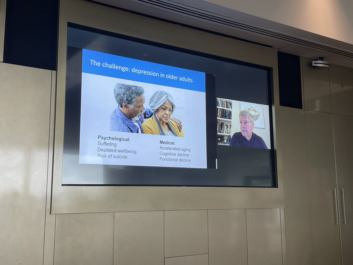 Day 2 at #ASBDD22 kicks off with University of Pittsburg’s Prof Charles Reynolds, expert in treatment resistant #LateLife #Depression beaming in from USA <a href="/ASBDD_EMCR/">ASBDD EMCR</a>