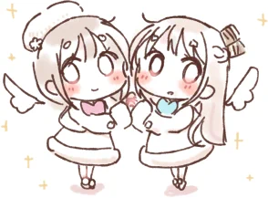 ミルネージュちゃんとホワイトバームちゃん 