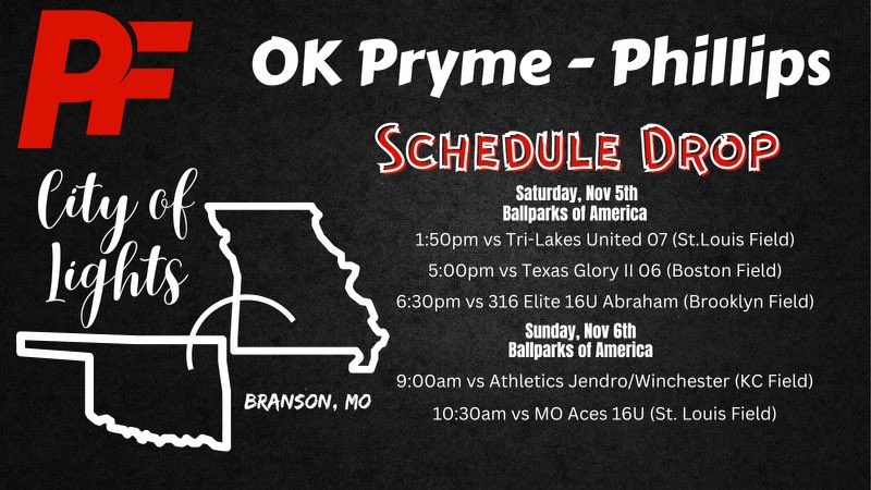 prymefastpitch's tweet photo. Pryme 15u - Phillips is also at Triple Crown City of Lights in Branson. These kids are young, hungry and are gonna be a handful in 2023. Trust the Process ladies and enjoy the journey!  @TCSFastpitch @GameOnBranson 
#prymefastpitch
#prymephillips https://t.co/nzhDTC6w71
