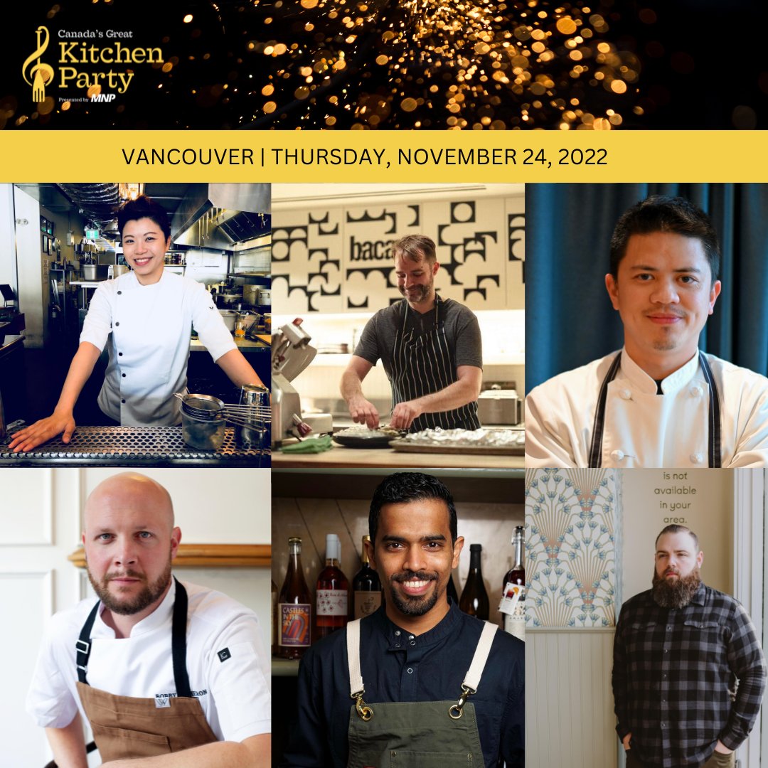 2022 Vancouver Talent and Chef Lineup
🧑‍🍳 Vish Mayekar, Scott Korzak, Bobby Miheron, Sandy Chen, Mike Tuangkitkun, Sean Reeve.
🎤 Neil Osborne, Kandle Osborne, Chilliwack
🎟️ Tickets: greatkitchenparty.com
#chef #chefsofinstagram #CulinaryCompetition #Competition #culinarytour