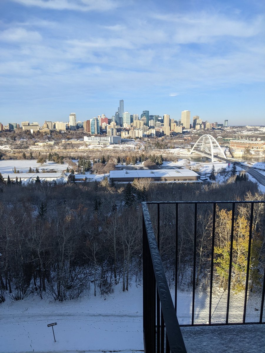 #yeg is looking pretty great with a dusting of snow. Such a beautiful city.