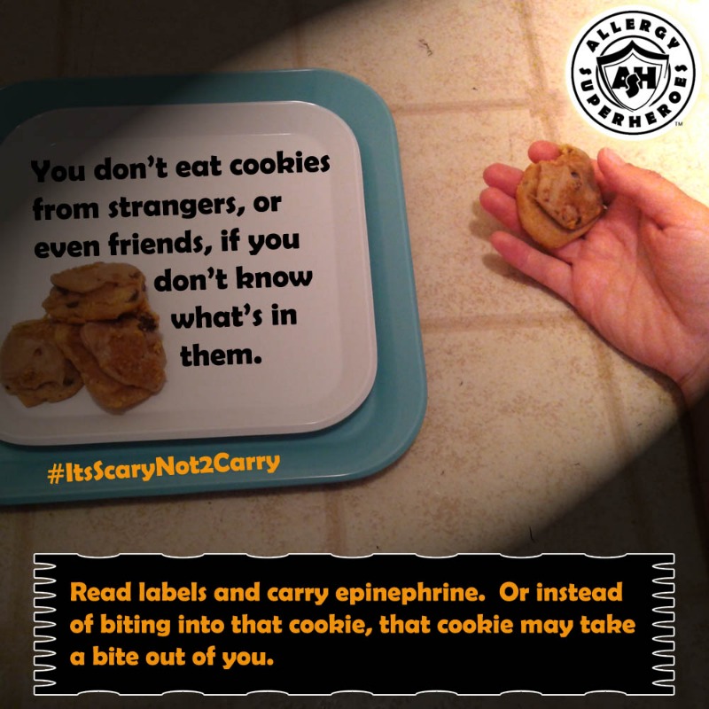 allergyheroes's tweet photo. If there's no label, or you don't completely trust the person who made it, then don't eat. Trust us, that cookie isn't worth it. And don't forget to always carry your #Epinephrine!
#ItsScaryNot2Carry
#EpiFirstEpiFast
#EpiSavesLives
#EpiPen
#AuviQ
#FoodAllergy
#FoodAllergies https://t.co/58kPMUIJM1