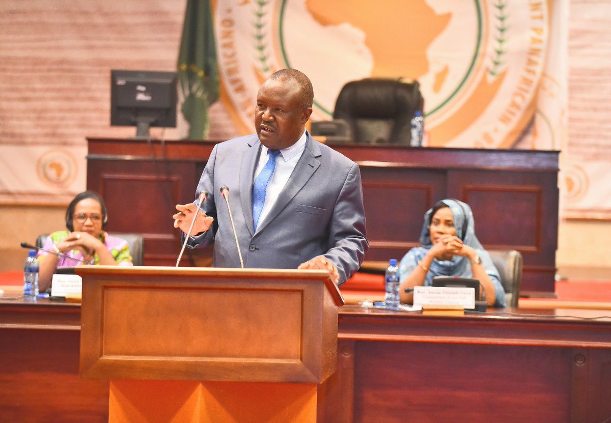 AfrikParliament's tweet photo. PAP President, H.E Hon. Chief Charumbira says that Women’s equal participation and leadership in political and public life are essential to strengthening governance and achieving sustainable development, peace & security. #PAPWomenConference https://t.co/OI5yoEzMOe