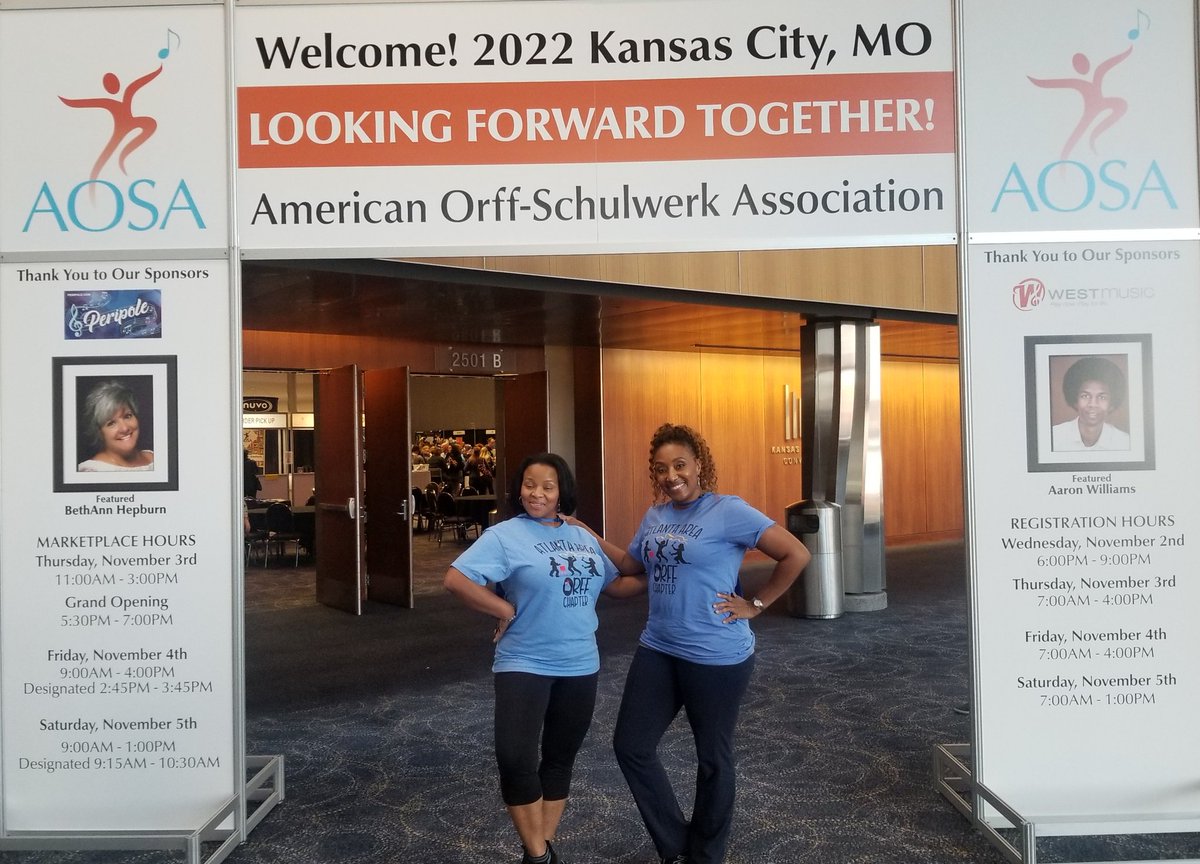 So honored to be representing APS at my first ever American Orff Schulwerk Association conference in Kansas City, MO. Cant wait to apply what I am learning to the fabulous scholars at <a href="/APSMAJ_Elem/">M.Agnes Jones Elem.</a>. 

@sara_womack <a href="/erickson_sarah_/">Sarah Erickson</a> 
<a href="/rob_p_williams_/">Robert</a>
#apsarts
#apsupdate
#TOTY2022