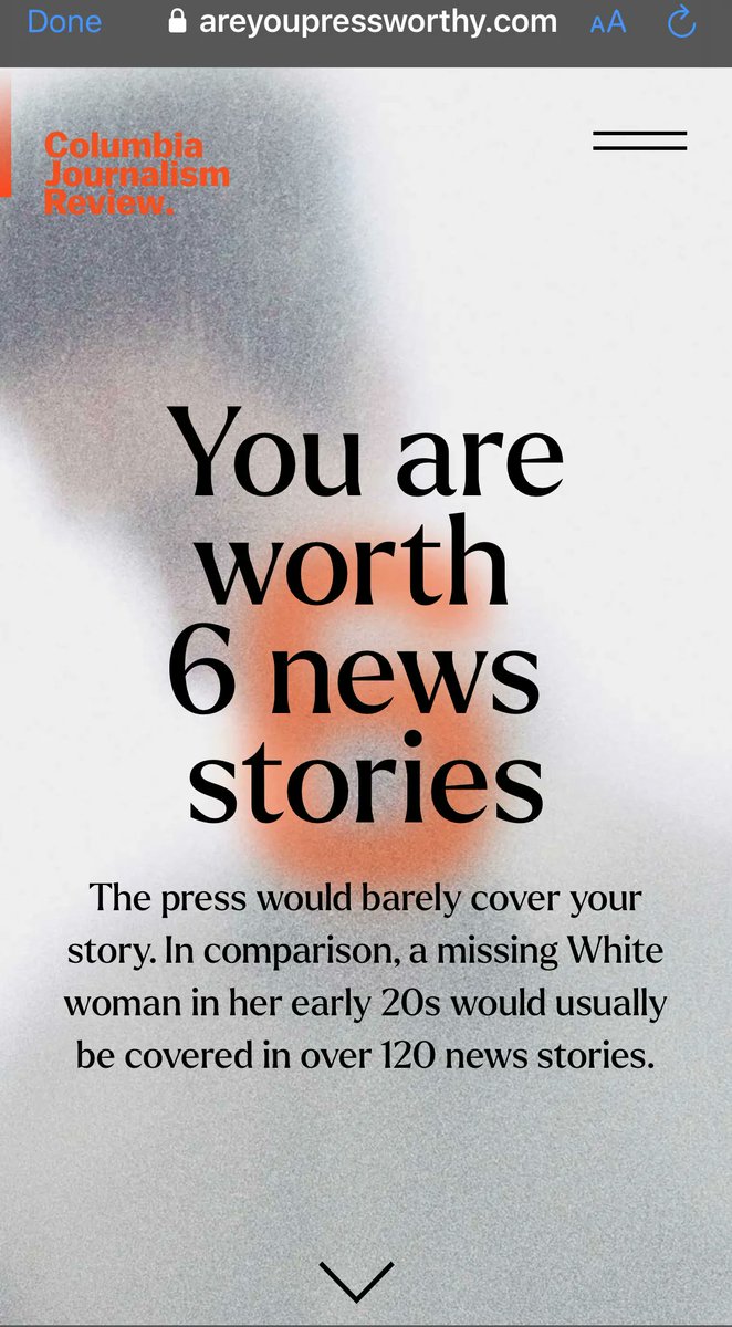 Brilliant illustration of the disparities in how we cover missing people by @kylepope @CJR buff.ly/3T2g6rh #EveryoneIsPressworthy I’m worth 6 articles - how many are you?