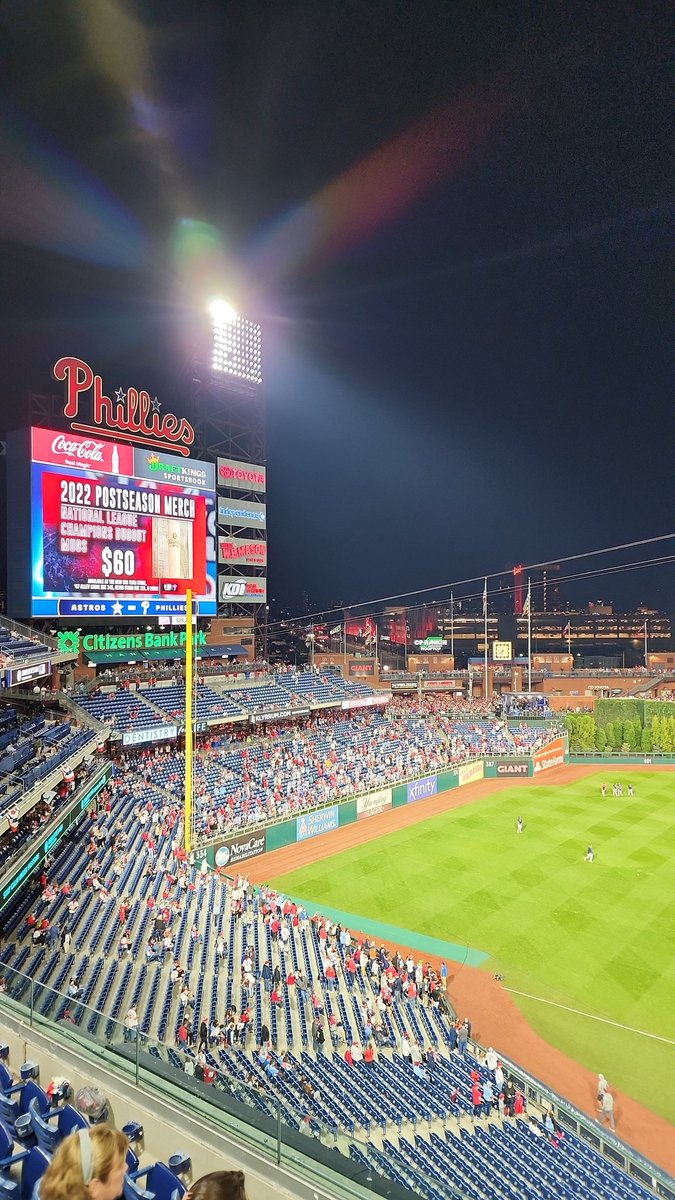 Ricky_Vg's tweet photo. Go Phillies!! World Series Game 5 is ours! Sec 426 Row 3 Seat 3 #CapitalOneUltimateFan #Sweepstakes https://t.co/Hn8NslLTqX