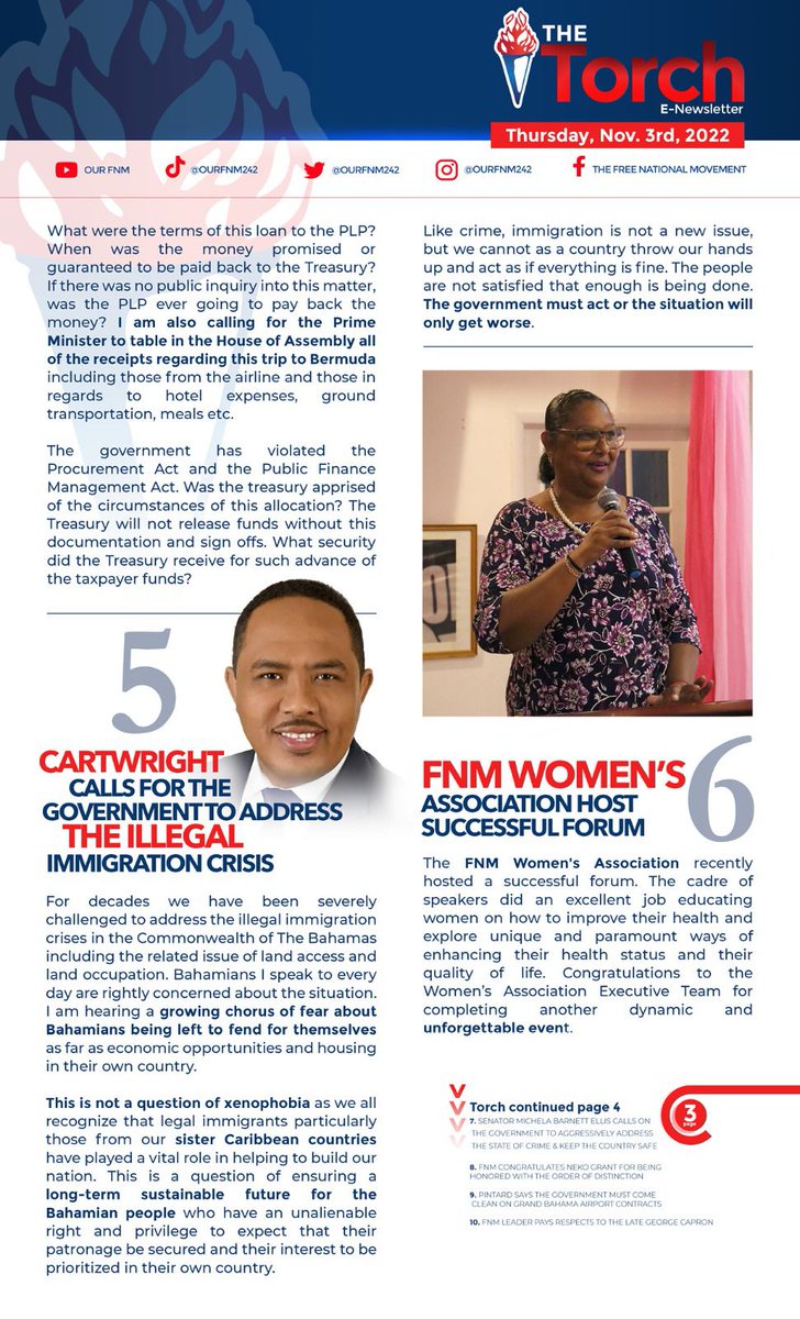 fnmbahamas's tweet photo. The new edition of The Torch is out! Feel free to download a copy and share with your friends to stay up to date with all of the latest FNM news.

#TheTorch #FNM https://t.co/jgmwR9U39X
