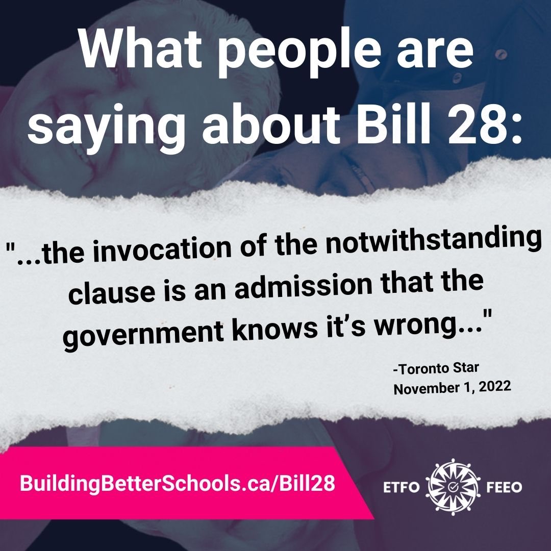 AmberBowenforEd's tweet photo. This is a fight about constitutional rights.  ⁦@ETFOeducators⁩ ⁦⁦@ElemTeachersTO⁩ #onted #onpoli https://t.co/jjJqsDaBBQ