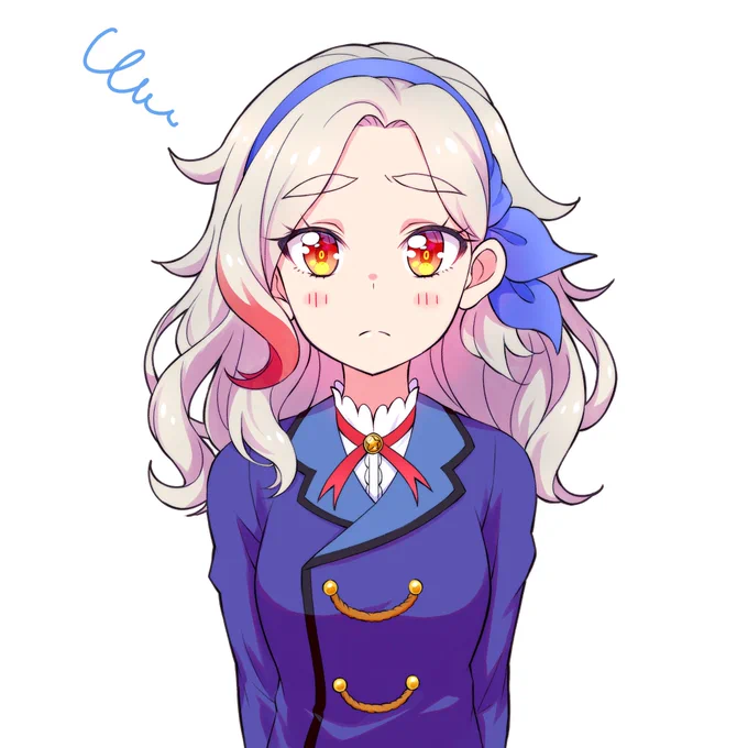 アイカツの黒沢凛ちゃんで正面の練習…未だに神懸かり的なキャラデザだと思ってます。#aikatsu 
