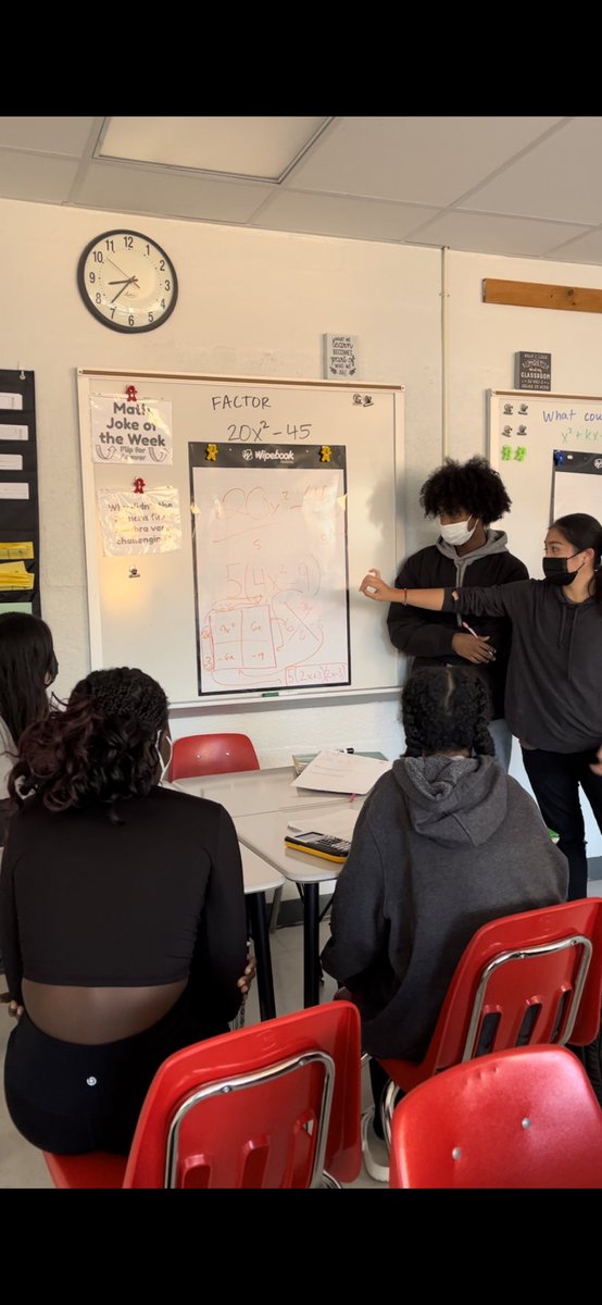 msgraymathclass's tweet image. Beyond proud of my double block Algebra 2 IB Apps students who productively struggled through unfamiliar factoring jigsaw problems, then shared what they learned with their classmates. They inspire me with their collaboration, critical thinking, and risk taking🥹 @AnnandaleAtoms