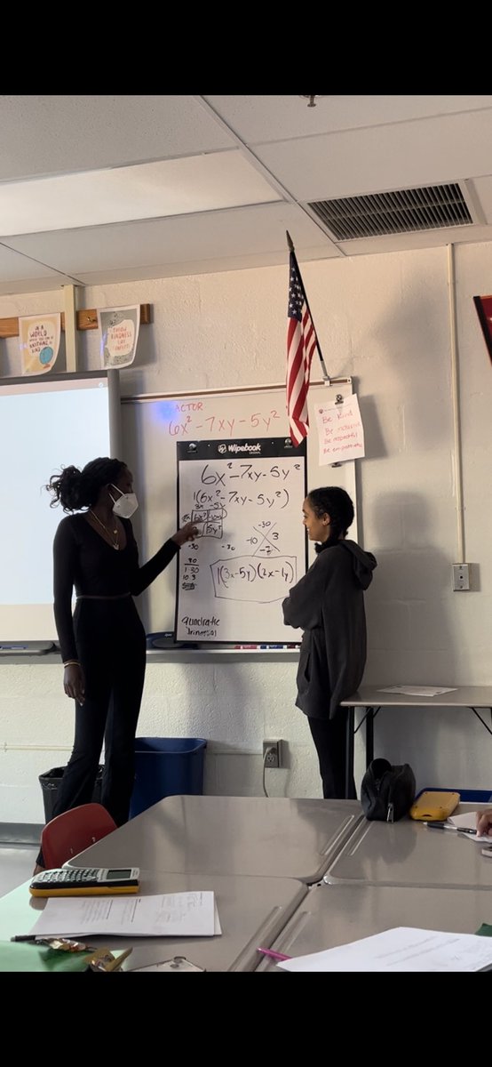 msgraymathclass's tweet image. Beyond proud of my double block Algebra 2 IB Apps students who productively struggled through unfamiliar factoring jigsaw problems, then shared what they learned with their classmates. They inspire me with their collaboration, critical thinking, and risk taking🥹 @AnnandaleAtoms