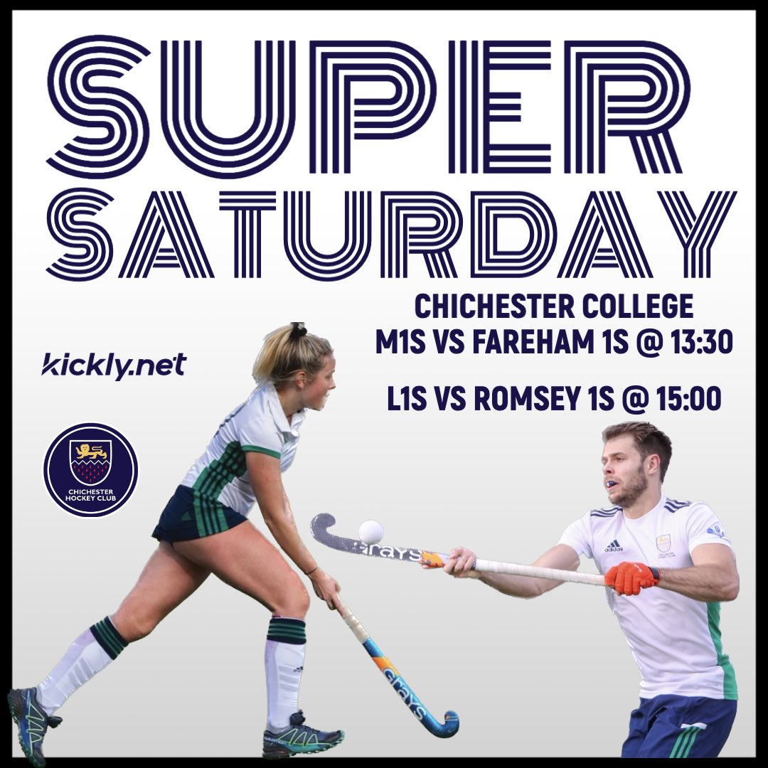 Chichester HC (@chichesterhc) on Twitter photo 🦸🏼 SUPER SATURDAY 🦸🏻♂️
This Saturday, the college is the place to be with our M1s and L1s playing back to back 🙌🏼
Kicks off with our M1s vs @fareham_hockey_club 1s at 13:30.
Followed by our @chiladies1s vs <a href="/romseyhc/">Romsey Hockey Club</a> 1s at 15:00.
#YesPlease #UptheChi 🦸🏼 SUPER SATURDAY 🦸🏻♂️
This Saturday, the college is the place to be with our M1s and L1s playing back to back 🙌🏼
Kicks off with our M1s vs @fareham_hockey_club 1s at 13:30.
Followed by our @chiladies1s vs <a href="/romseyhc/">Romsey Hockey Club</a> 1s at 15:00.
#YesPlease #UptheChi