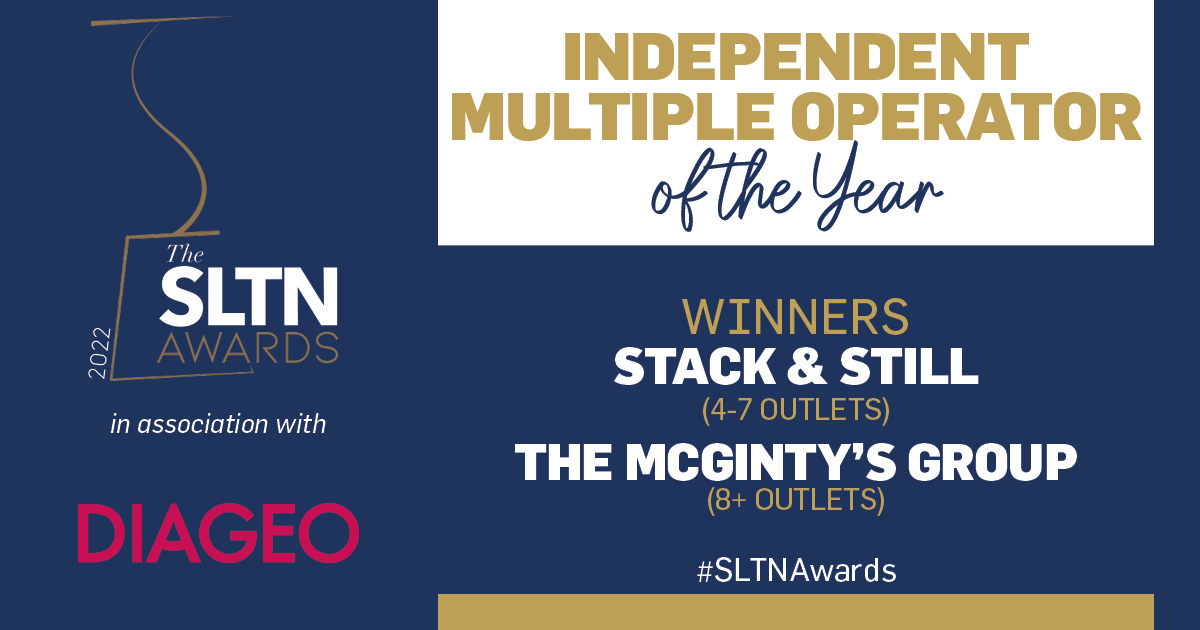 SLTN (@thesltn) on Twitter photo ➡️ <a href="/stackandstill/">Stack & Still</a> has taken the trophy for SLTN Independent Multiple Operator of the Year (4-7 outlets), in association with <a href="/Diageo_News/">Diageo News</a>.
And The McGinty’s Group has been named SLTN Independent Multiple Operator of the Year (8+outlets). 
Congratulations! 🙌 #SLTNAwards ➡️ <a href="/stackandstill/">Stack & Still</a> has taken the trophy for SLTN Independent Multiple Operator of the Year (4-7 outlets), in association with <a href="/Diageo_News/">Diageo News</a>.
And The McGinty’s Group has been named SLTN Independent Multiple Operator of the Year (8+outlets). 
Congratulations! 🙌 #SLTNAwards