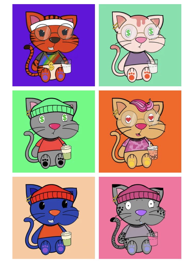 BobaCatsClub's tweet photo. @stoemanangels BobaCatsClub is a collection focused on raising money for the well being of others and stressing the importance of self love, care, and mental wellness 😸🫶🏼 https://t.co/k6IwTicSkG