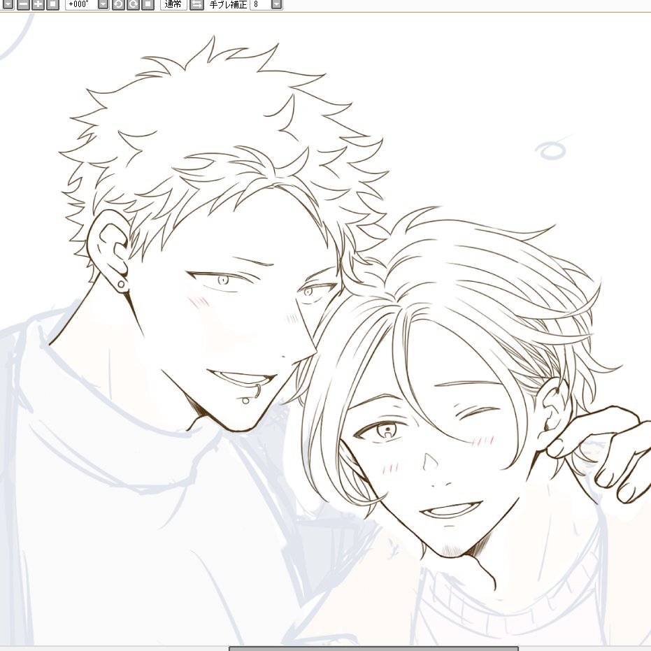 秋彦も春ちゃんも好みの顔で描けた( *'艸`) 