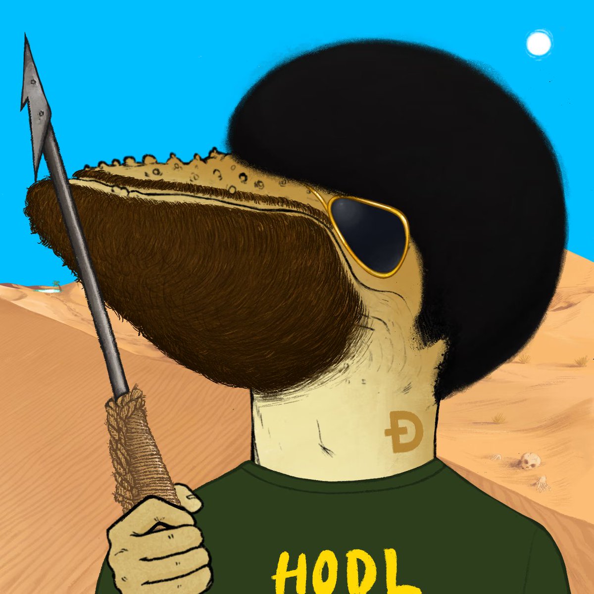 DOGE holders be like..  we told ya to #hodl and wait for Elon to make moves. Nvmnd the skeleton over there, check out that oasis in the distance!