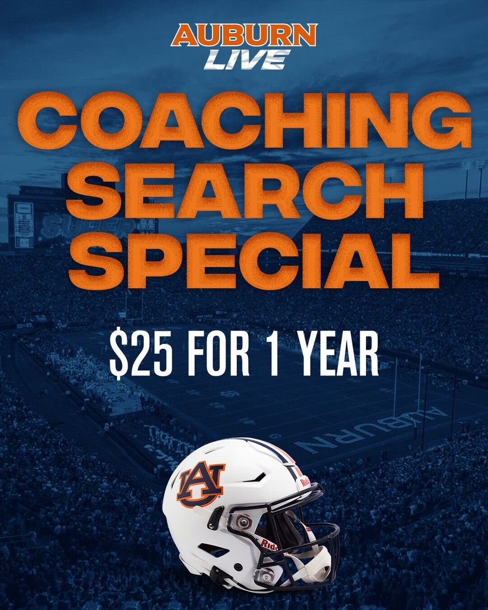 As Auburn looks for its next head coach, there is no better time to become a subscriber at Auburn Live than right now. And you can't beat the price! COMMIT to us now for only $25 for an annual subscription. SIGNUP LINK: on3.com/teams/auburn-t…
