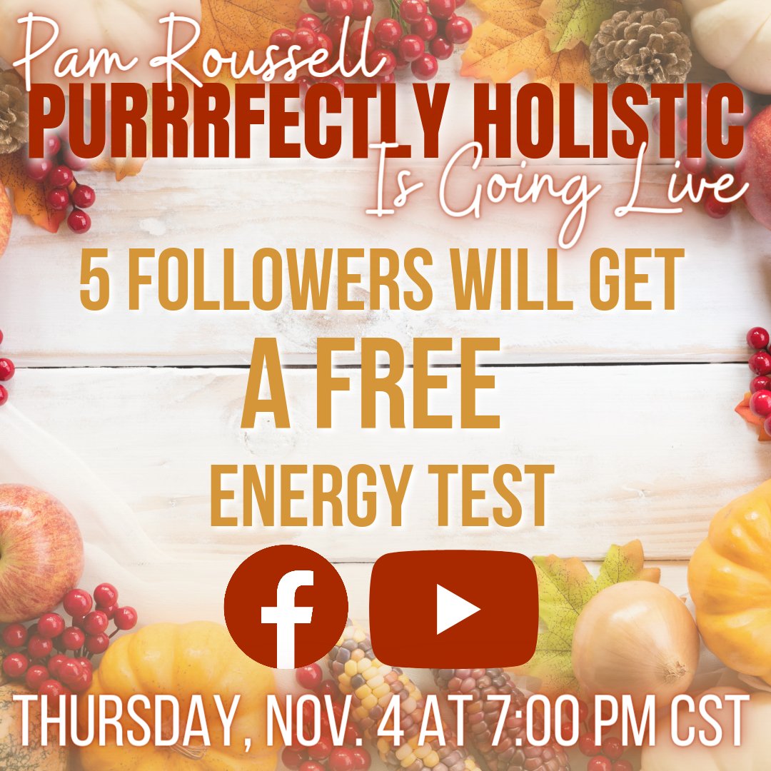PurrrfectlyH's tweet photo. Energy Testing Live is back and starting in just 1 hour at 7pm CST!
We can't wait to see you.....
#muscletesting #energytesting
https://t.co/KRLUyEZjQX https://t.co/65OB0EkJj2