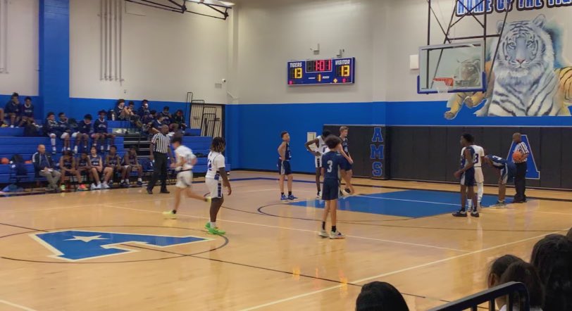 AMS7th's tweet photo. Our 8th grade @amsboysathletic team came up short against @HumbleISD_WLMS. Hard fought game by both teams! Glad to be in attendance! 🏀 #StudentAthletes https://t.co/lS5EJSnLW7