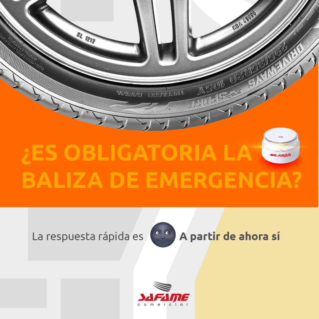 SafameComercial's tweet photo. Bajar del coche para poner los triángulos de emergencia tiene cierto riesgo🦺 por ello, con esto solo tendremos que sacar el brazo y colocar la baliza 🙋 ¡Será obligatoria a partir del 1 de enero de 2026!

#safame #lassa #lassatyres #neumaticos #taller #distribuidor #coche https://t.co/g6QIMhkEqE