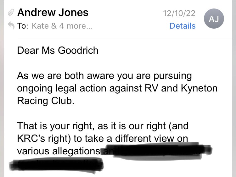 kategoodrich's tweet photo. By the way @RacingVicCEO
The club an independent investigation commissioned by RV & conducted over 9 months by Claude Minisini & John Potter;
That was found to have bullied, threatened & unjustifiably suspended me;
Was Kilmore, not Kyneton.
Another fake “champion”
#Notoneday https://t.co/WAGEIur140