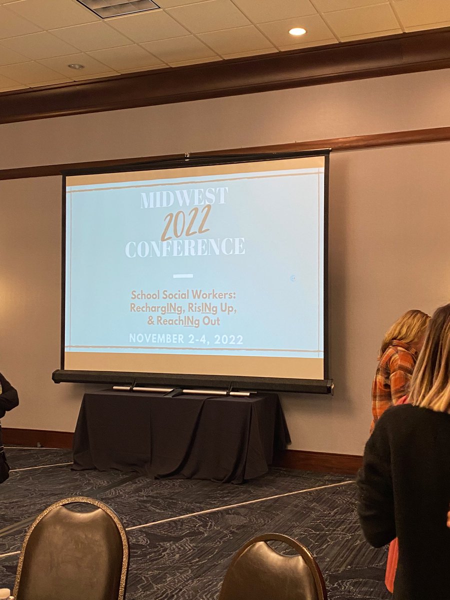 MrsJonesDES's tweet photo. Great 1st day of the Midwest School Social Work Conference! Great speakers, knowledge, and ideas to help our schools, excited for Day 2! (Peep TSCβs very own Jennie Beutler representing!) #insswa #schoolsocialwork #midwestconference @TSCSuper @DES_Bulldogs1 @HersheyElem https://t.co/U3zEnIOhlg