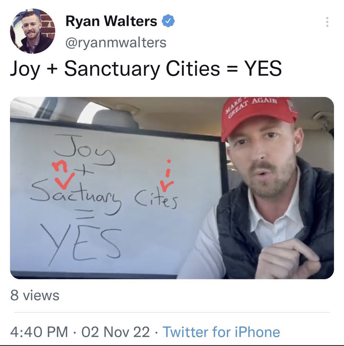 JGallag28713914's tweet photo. Does anyone think Ryan Walters could make it out of the first round of a 6th Grade Spelling Bee? We must do better Oklahoma.
#VoteJena 
#ChooseJoy https://t.co/FxLwlDkvdw