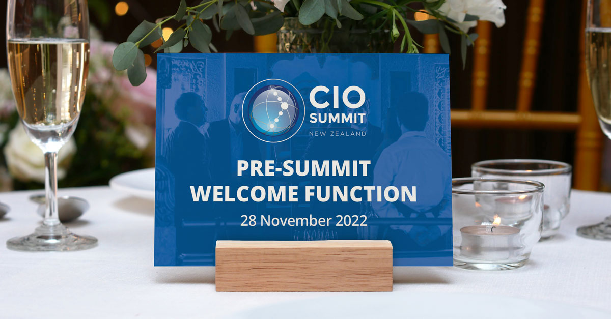 We invite those with All Access and Tribe passes to attend the #NZCIO Pre-Summit Welcome Function, held at Te Pae on 28th November! The function will be an opportunity to reconnect with peers, and network before the Summit begins. 

Learn more: zcu.io/57jw