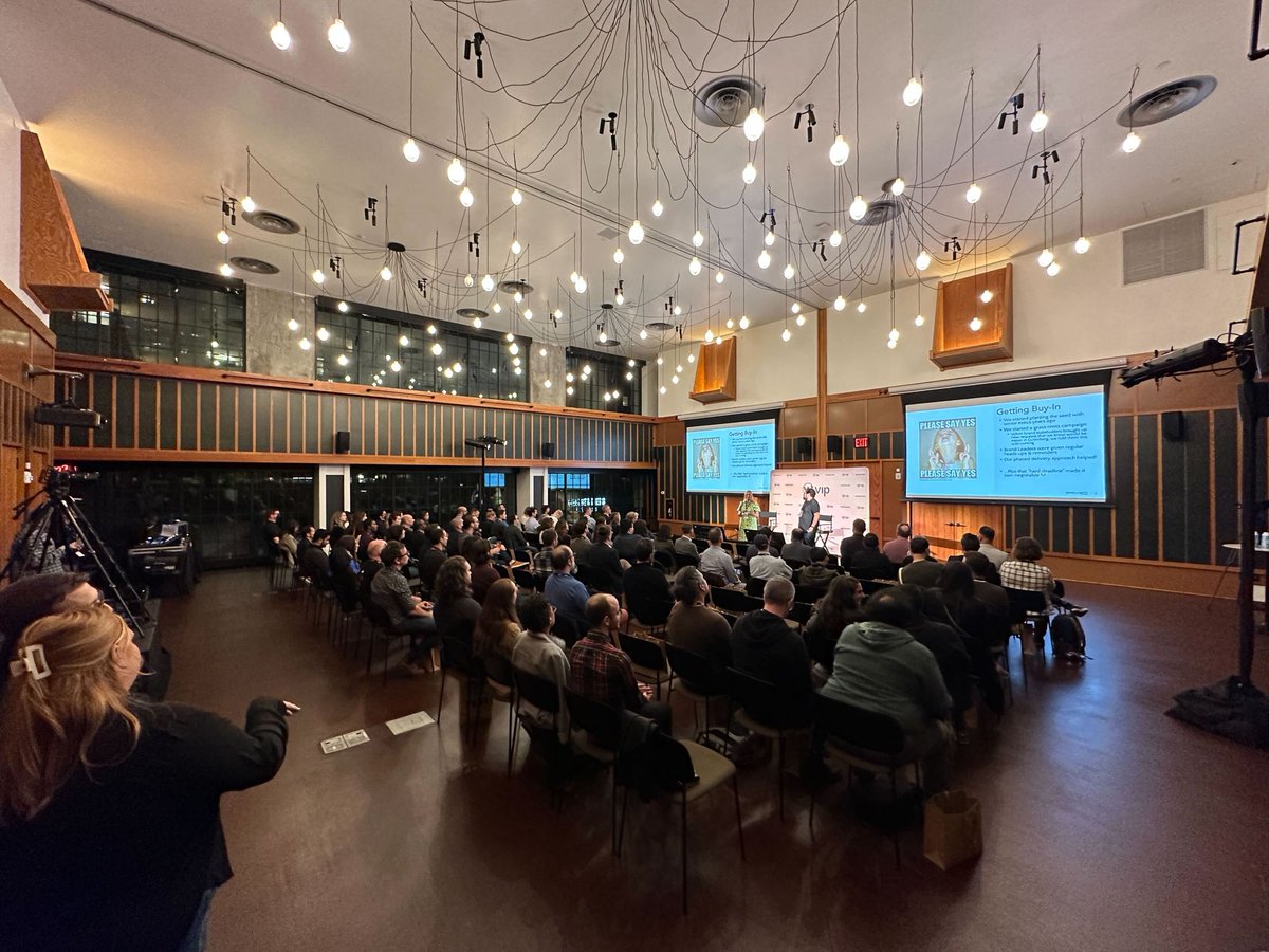 WordPressVIP's tweet photo. Packed house tonight at #BigWP 🎉 follow what's happening on our LinkedIn: https://t.co/2qMKdRXSmr https://t.co/vVoqKMw2U2