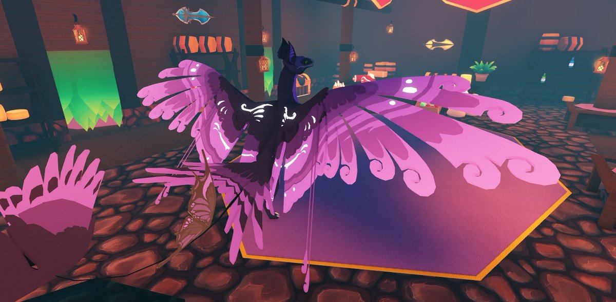 Erythia_roblox's tweet photo. These GORGEOUS new wings coming to #GriffinsDestiny really feel like I'm carrying a party with me at all times in a fashionable way! We're also highlighting the unique snake head which really changes the mood of your character! Enjoy c:

#Roblox #RobloxDev https://t.co/i1XsrU1SKm