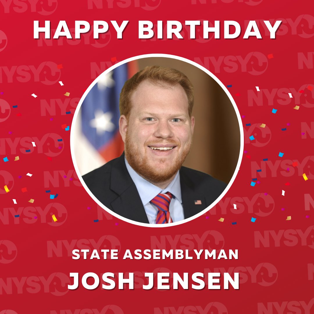 Join us in wishing a very #HappyBirthday to our friend and fellow Young Republican, the great Assemblyman @JoshJensen134! 🥳